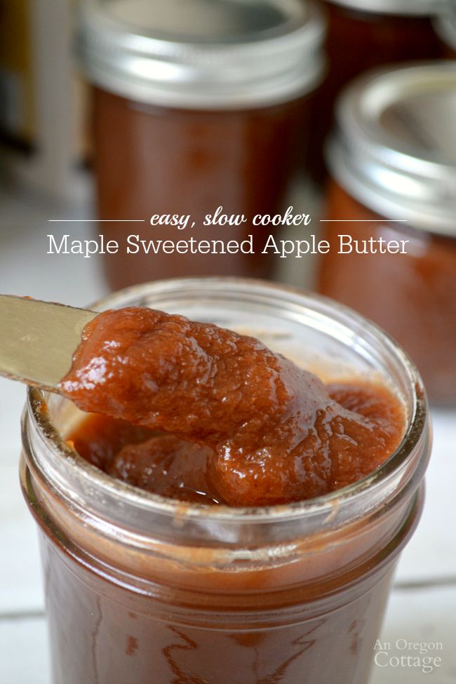 Maple Sweetened Apple Butter